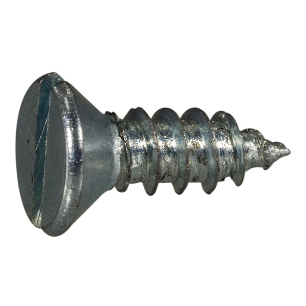 Midwest Fastener Sheet Metal Screw, #8 x 1/2 in, Zinc Plated Steel Flat Head Slotted Drive, 60 PK 61566 - main